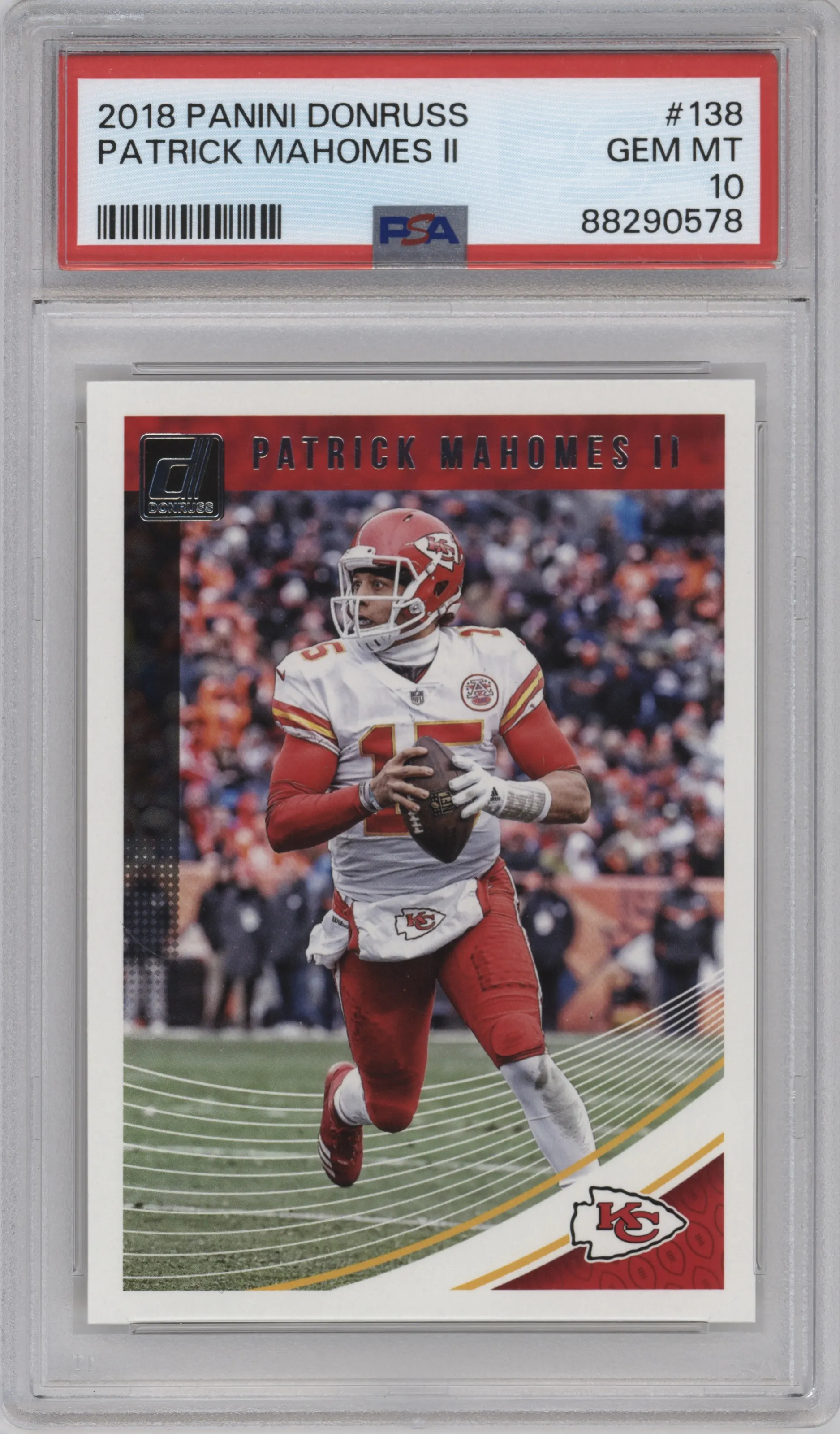 2018 Panini Donruss Patrick Mahomes II PSA 10