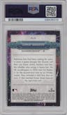 Gunnar Henderson from the 2024 Topps Chrome set graded by PSA and given an overall grade of 9.