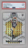 Roman Wilson from the 2024 Panini Mosaic set featuring a White parallel graded by PSA and given an overall grade of 9.
