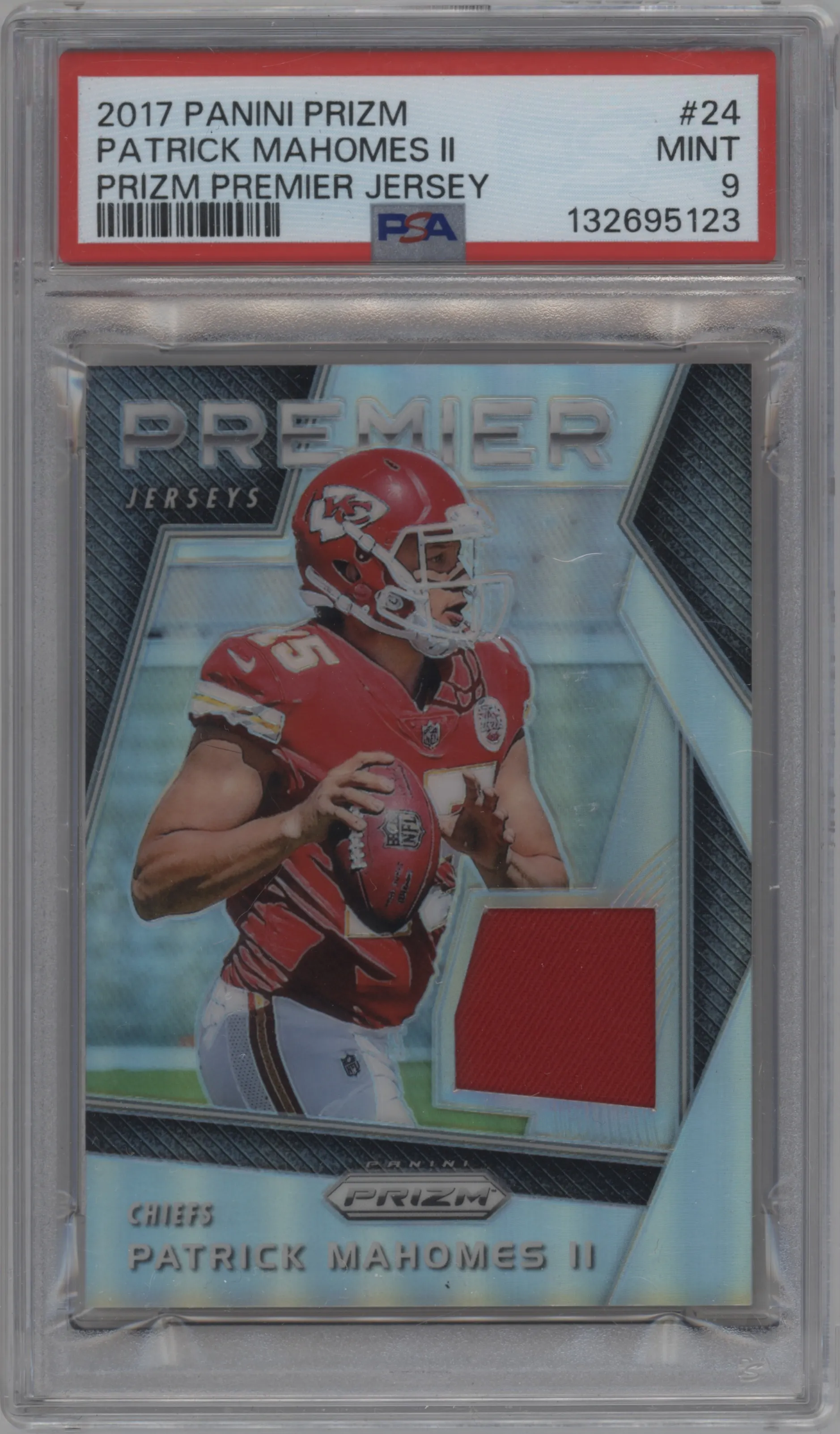 2017 Panini Prizm Premier Jrsy. Patrick Mahomes II #24 PSA 9