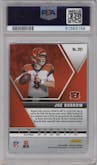 Joe Burrow from the 2020 Panini Mosaic set graded by PSA and given an overall grade of 10.