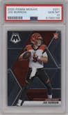 Joe Burrow from the 2020 Panini Mosaic set graded by PSA and given an overall grade of 10.