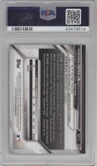 Fernando Tatis Jr. from the 2016 Bowman set graded by PSA and given an overall grade of 10.