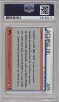 Ronald Acuna Jr. from the 2019 Topps Update  set graded by PSA.