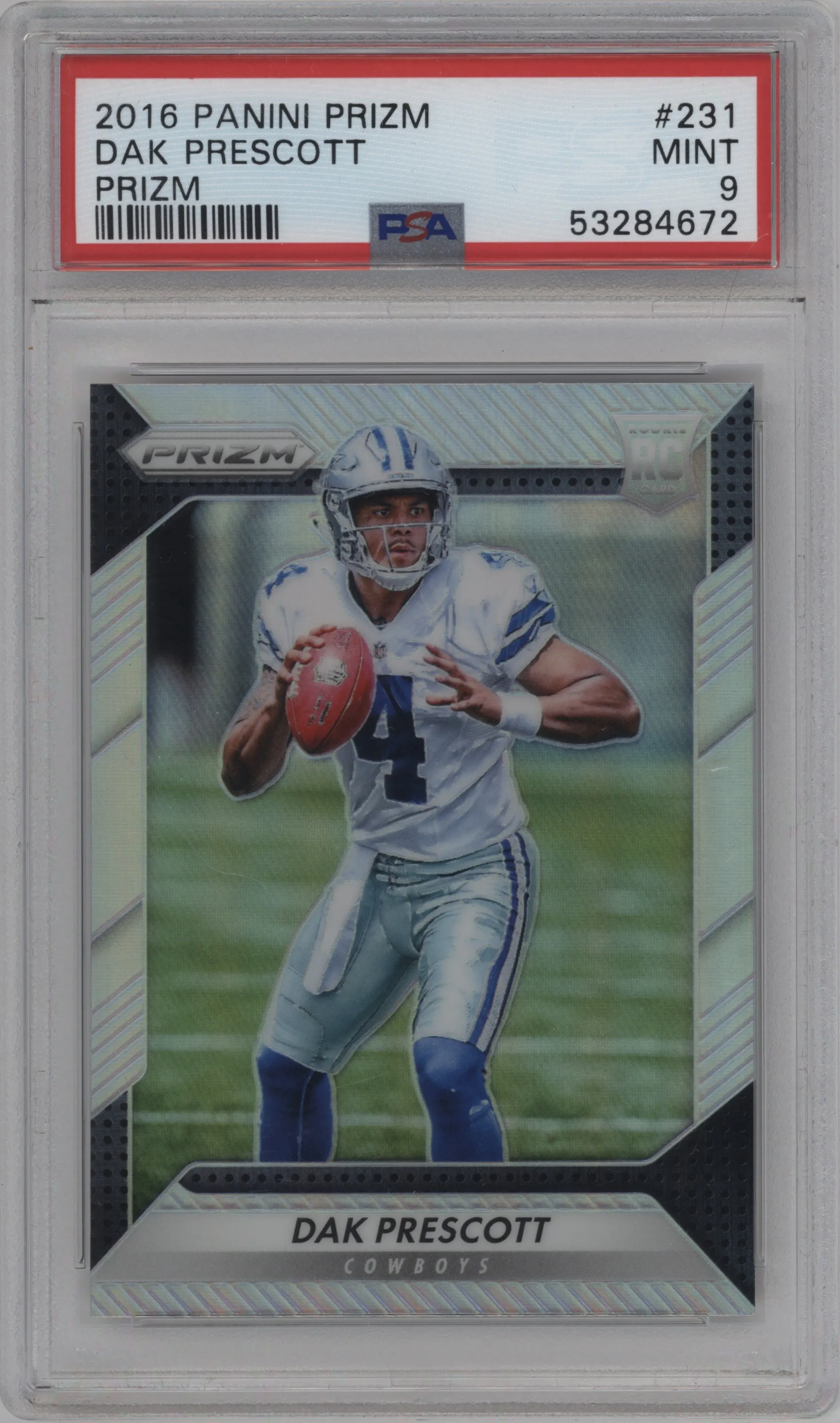 2016 Panini Prizm Dak Prescott Prizm PSA 9