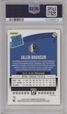 Jalen Brunson from the 2018-19 Panini Donruss Optic set featuring a Holo parallel graded by PSA and given an overall grade of 9.