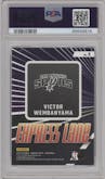 Victor Wembanyama from the 2023-24 Donruss Optic set graded by PSA and given an overall grade of 10.