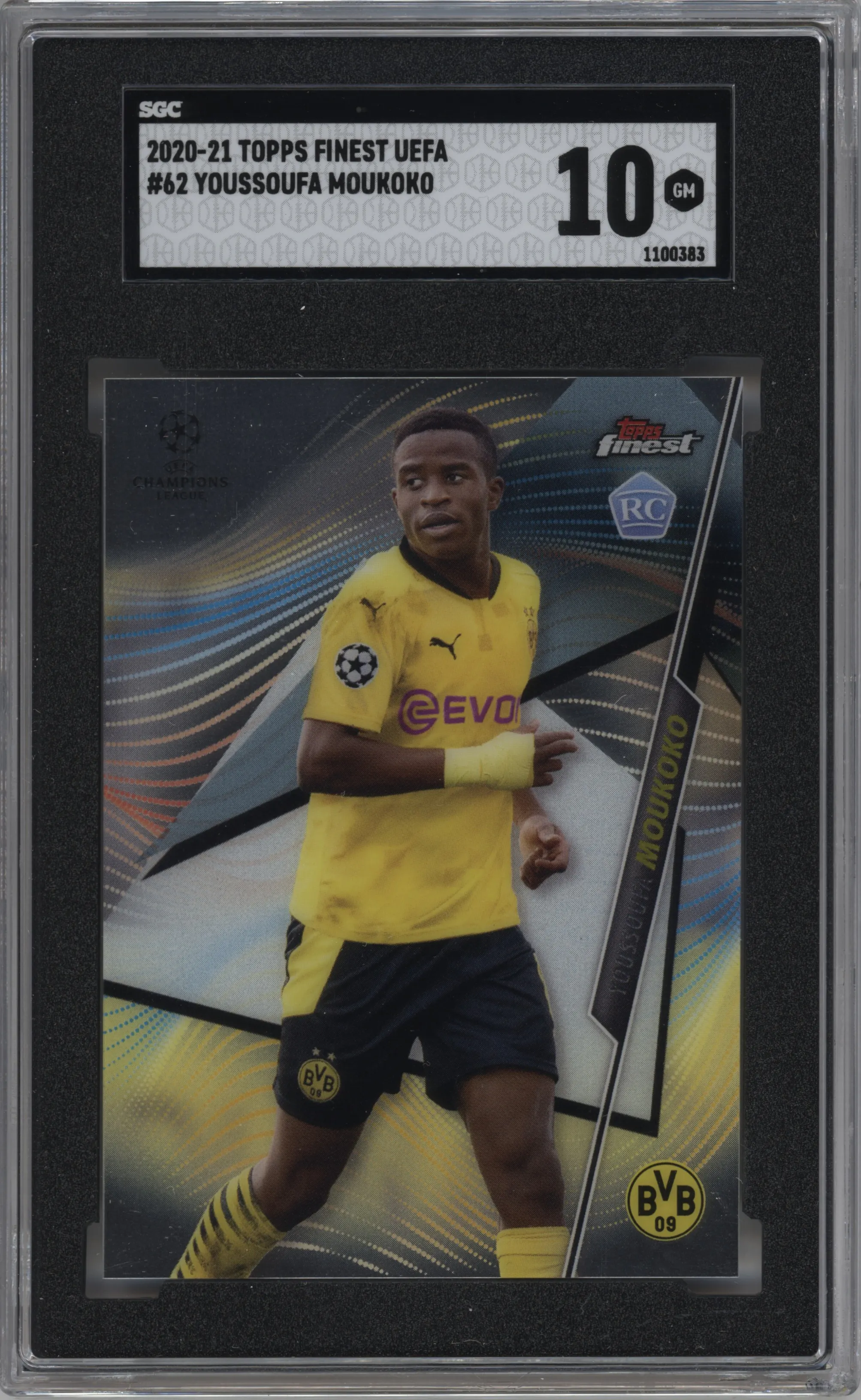 2020 Topps Finest UEFA Champions League Youssoufa Moukoko SGC 10