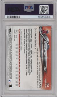 Shohei Ohtani from the 2018 Topps Update set graded by PSA and given an overall grade of 10.