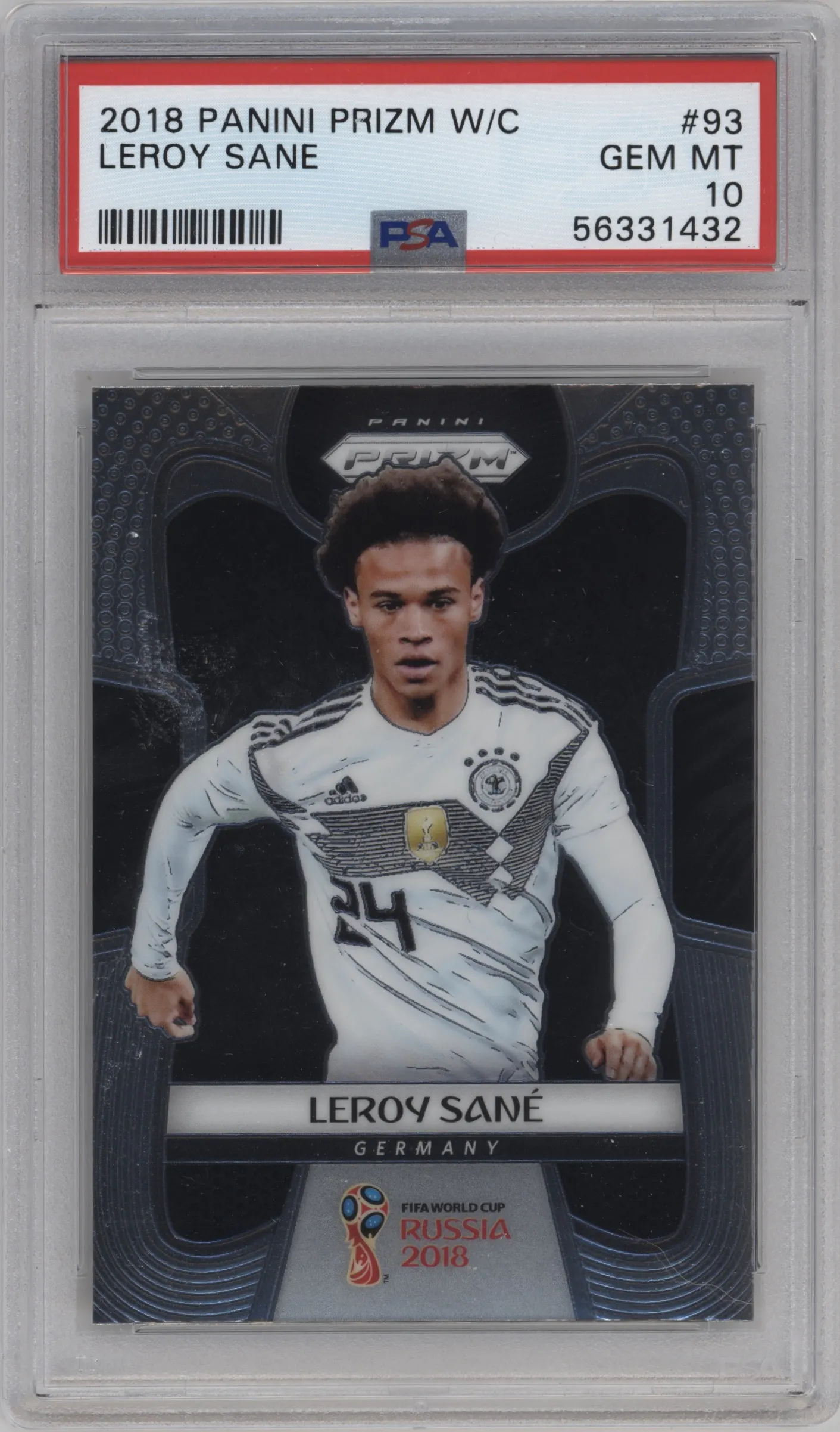 2018 Panini Prizm World Cup Leroy Sane PSA 10