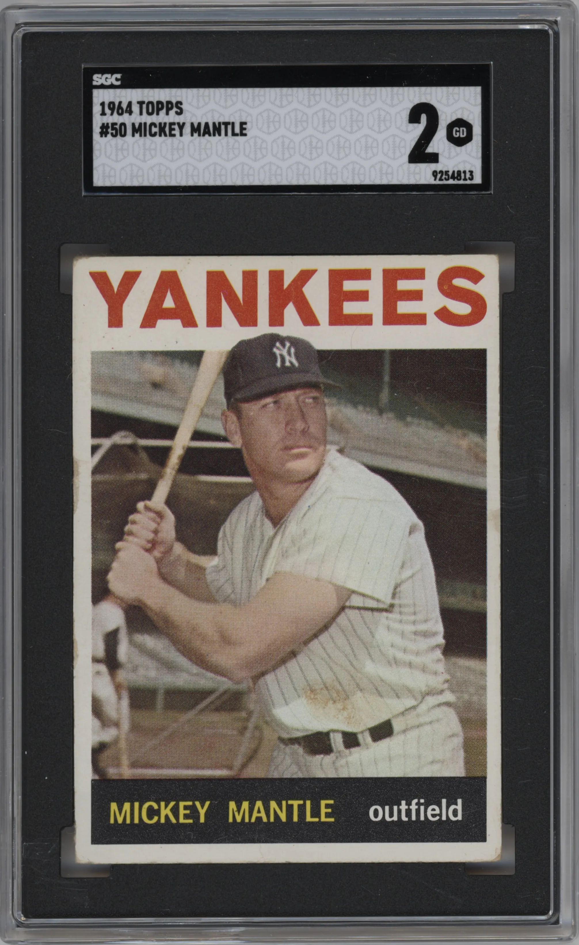 1964 Topps Mickey Mantle #50 SGC 2