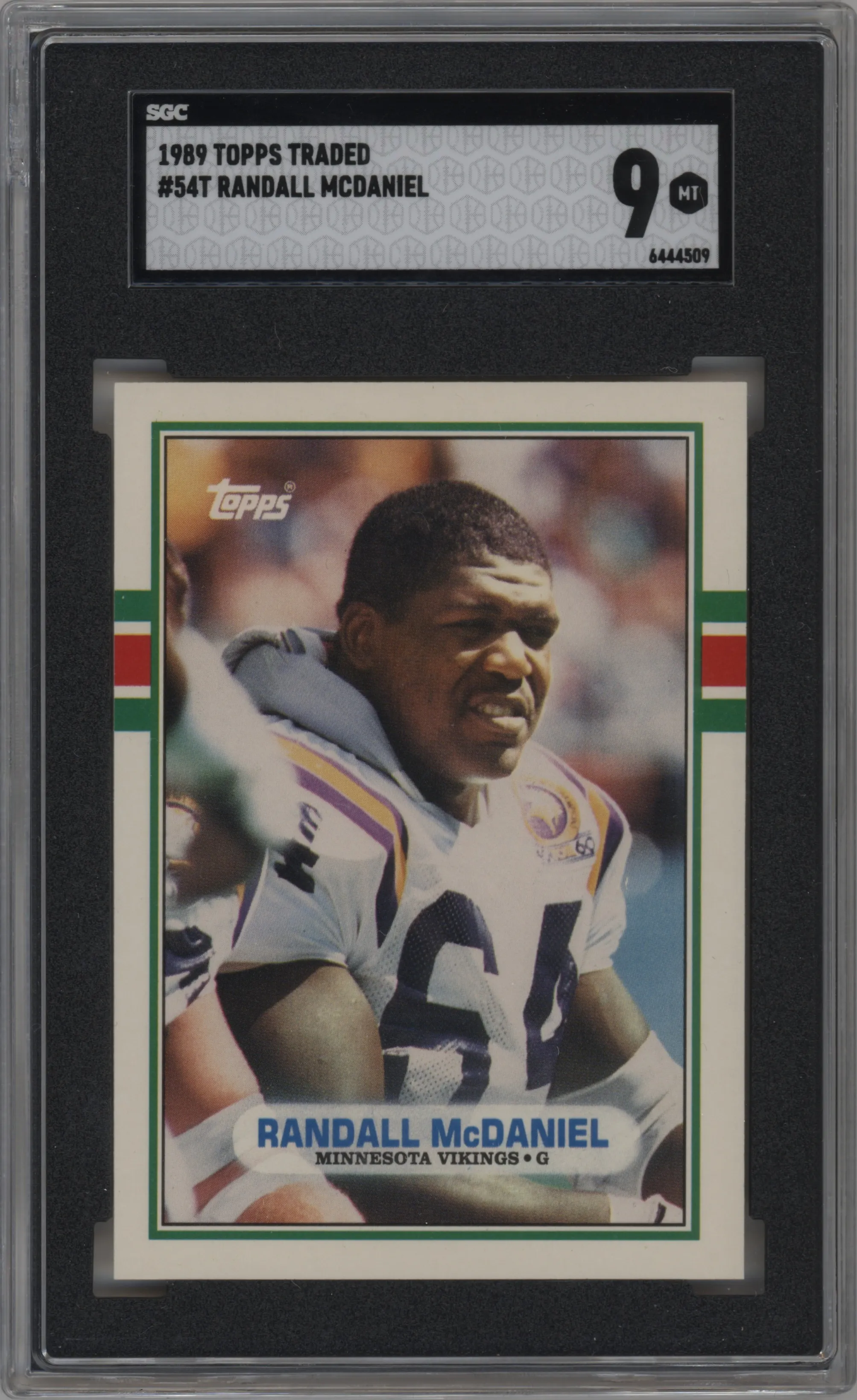 1989 Topps Traded Randall McDaniel #54T SGC 9