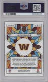 Jayden Daniels from the 2024 Panini Mosaic set graded by PSA and given an overall grade of 9.