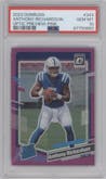 Anthony Richardson  from the 2023 Panini Donruss set featuring a Pink parallel graded by PSA and given an overall grade of 10.