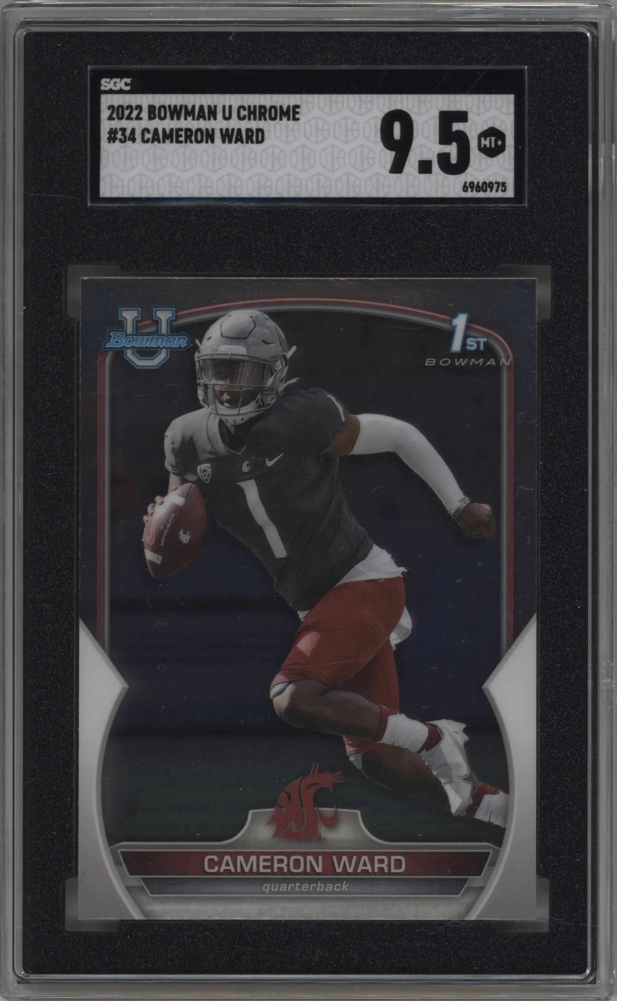 2022 Bowman University Chrome Cameron Ward SGC 9.5