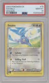 Swablu from the 2003 Pokemon EX set graded by PSA and given an overall grade of 10.