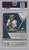 Jalen Hurts from the 2020 Panini Mosaic set graded by PSA and given an overall grade of 9.