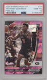 Anthony Edwards from the 2020-21 Panini Prizm Draft Picks set featuring a Pink Ice parallel graded by PSA and given an overall grade of 10.