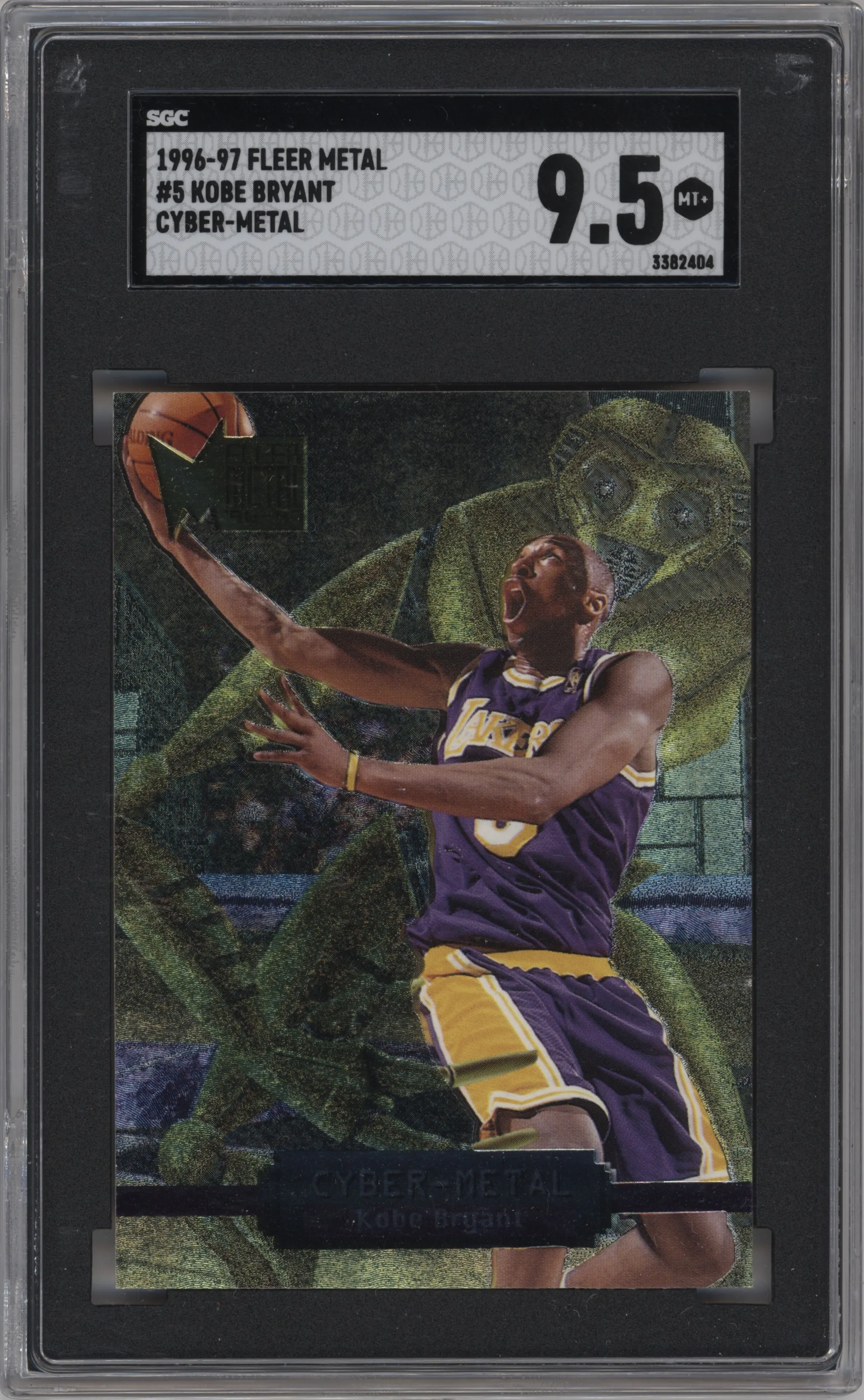 1996 Fleer Metal Cyber-Metal Kobe Bryant #5 SGC 9.5