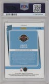 Jalen Green from the 2021-22 Panini Donruss Optic set featuring a Choice parallel graded by PSA and given an overall grade of 10.