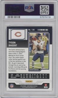 Tyson Bagent from the 2023 Panini Contenders set graded by PSA and given an overall grade of 9.