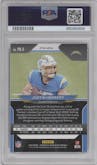 Justin Herbert from the 2020 Panini Chronicles set featuring a Silver parallel graded by PSA and given an overall grade of 9.