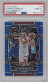 Alperen Sengun from the 2021-22 Panini Select set featuring a Blue Shimmer
 parallel graded by PSA and given an overall grade of 10.