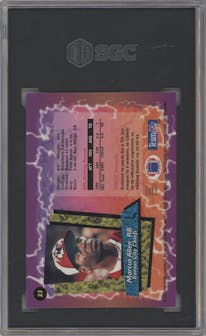 Marcus Allen from the 1995 Topps Finest set featuring a W/ Coating parallel graded by SGC and given an overall grade of 8.