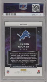 Hendon Hooker from the 2023 Panini Origins set graded by PSA and given an overall grade of 9.