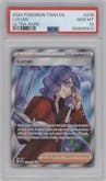 Lucian from the 2024 Pokemon SV set graded by PSA and given an overall grade of 10.