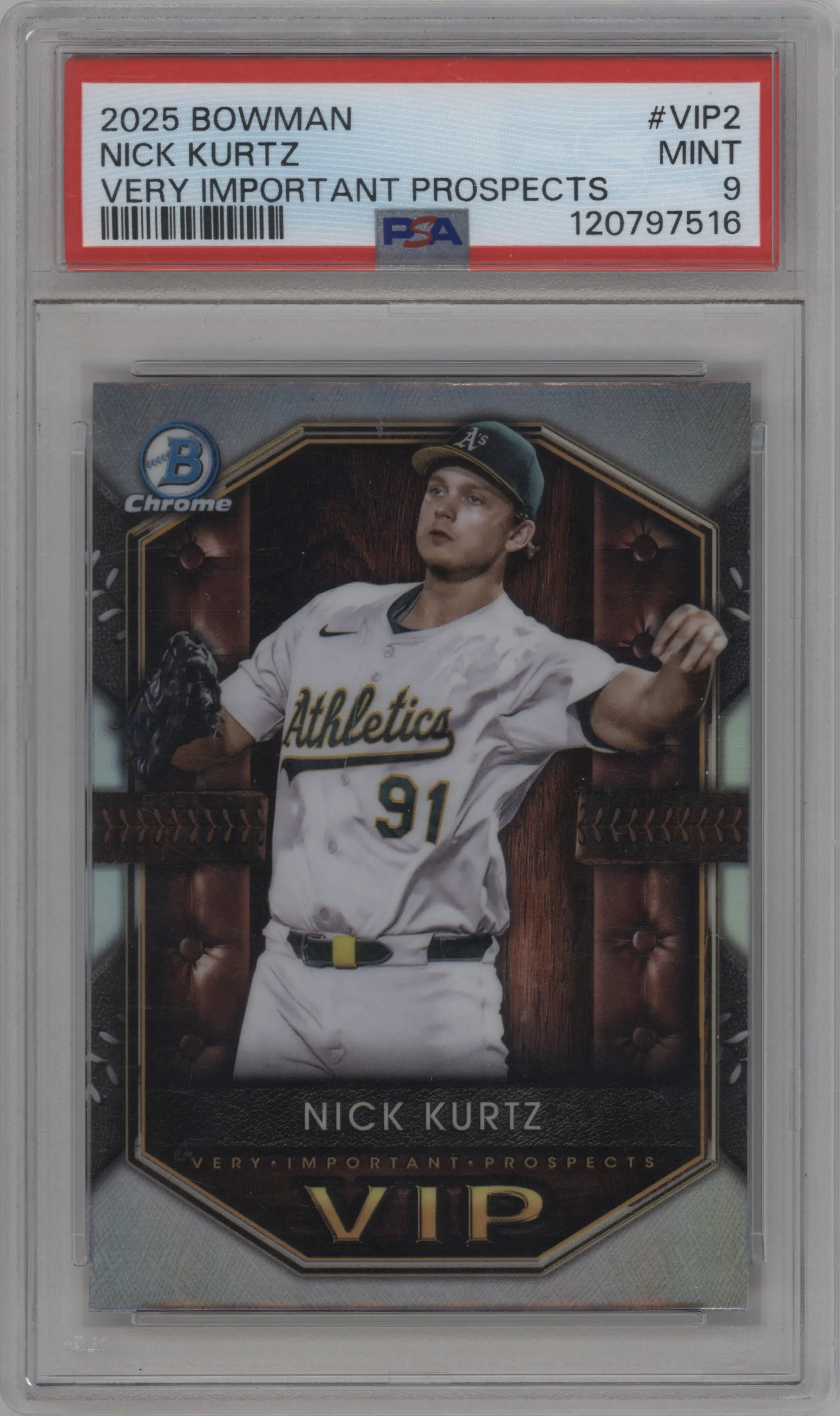 2025 Bowman VIP Nick Kurtz PSA 9