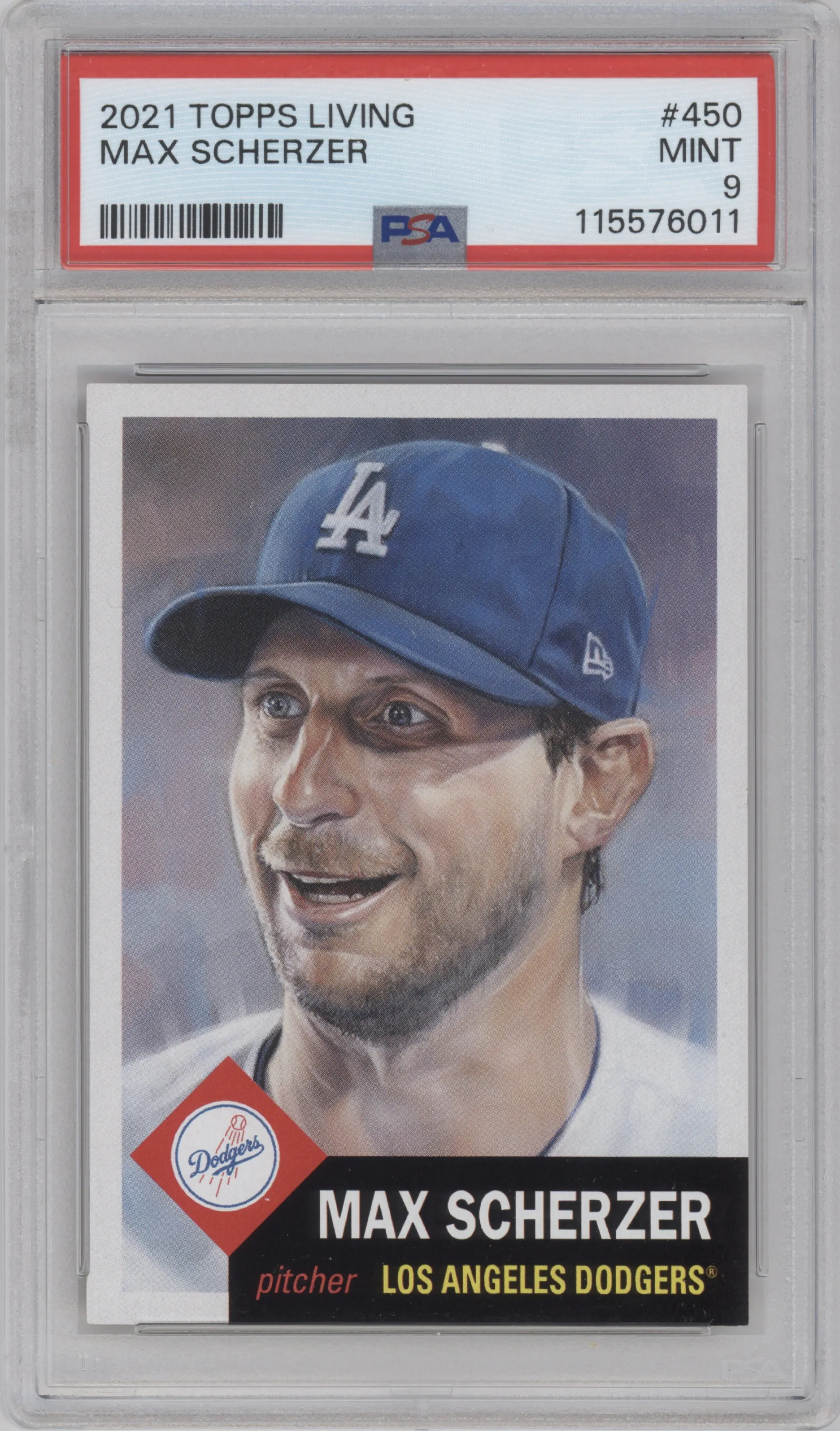 2021 Ultimate Topps Living Set 2021 Max Scherzer #450 PSA 9