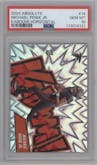 Michael Penix Jr. from the 2024 Panini Absolute set graded by PSA and given an overall grade of 10.