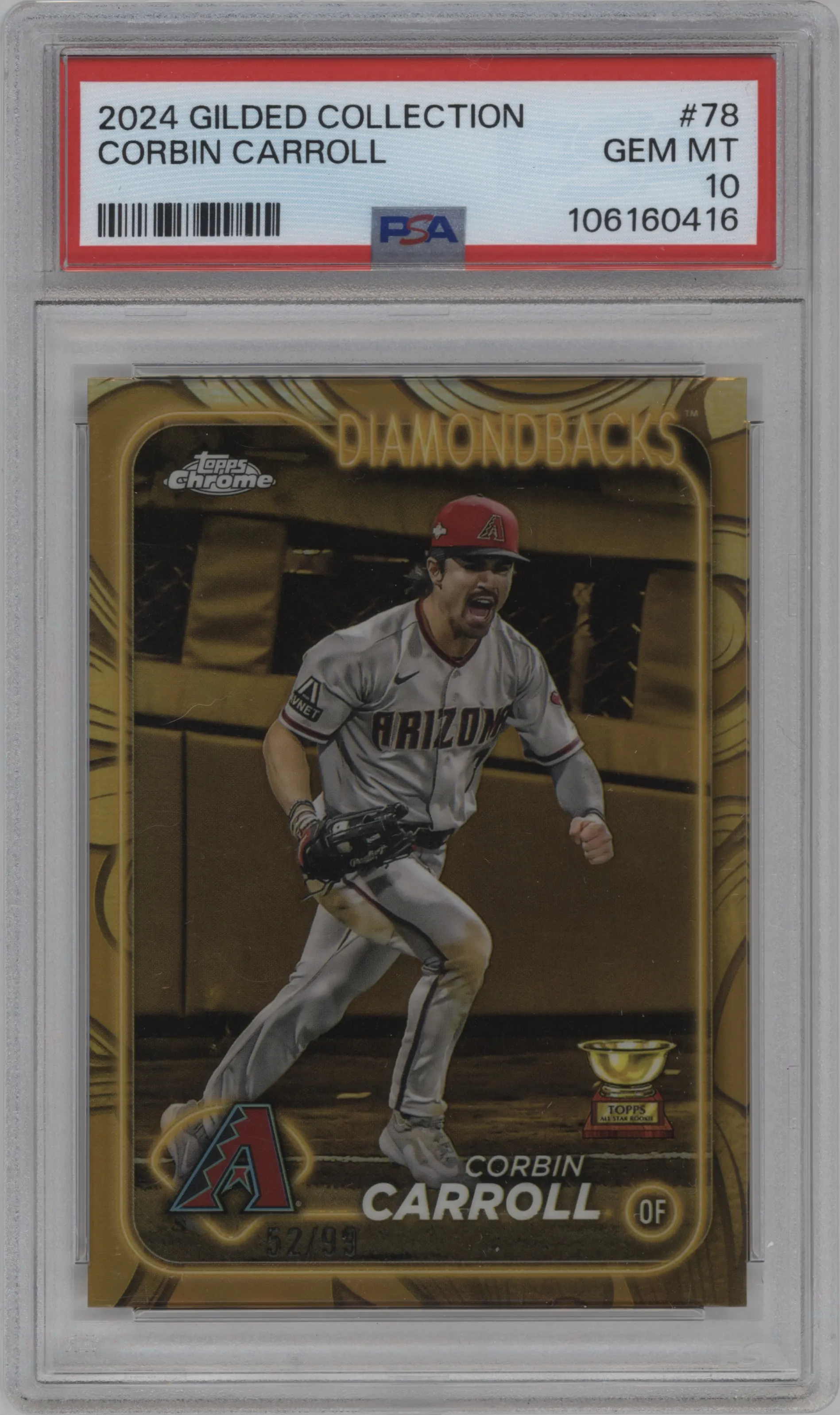 2024 Topps Gilded Collection Corbin Carroll #78 PSA 10