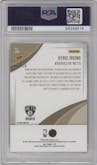 Kyrie Irving from the 2022 Panini The National VIP set featuring a Gold parallel graded by PSA and given an overall grade of 9.