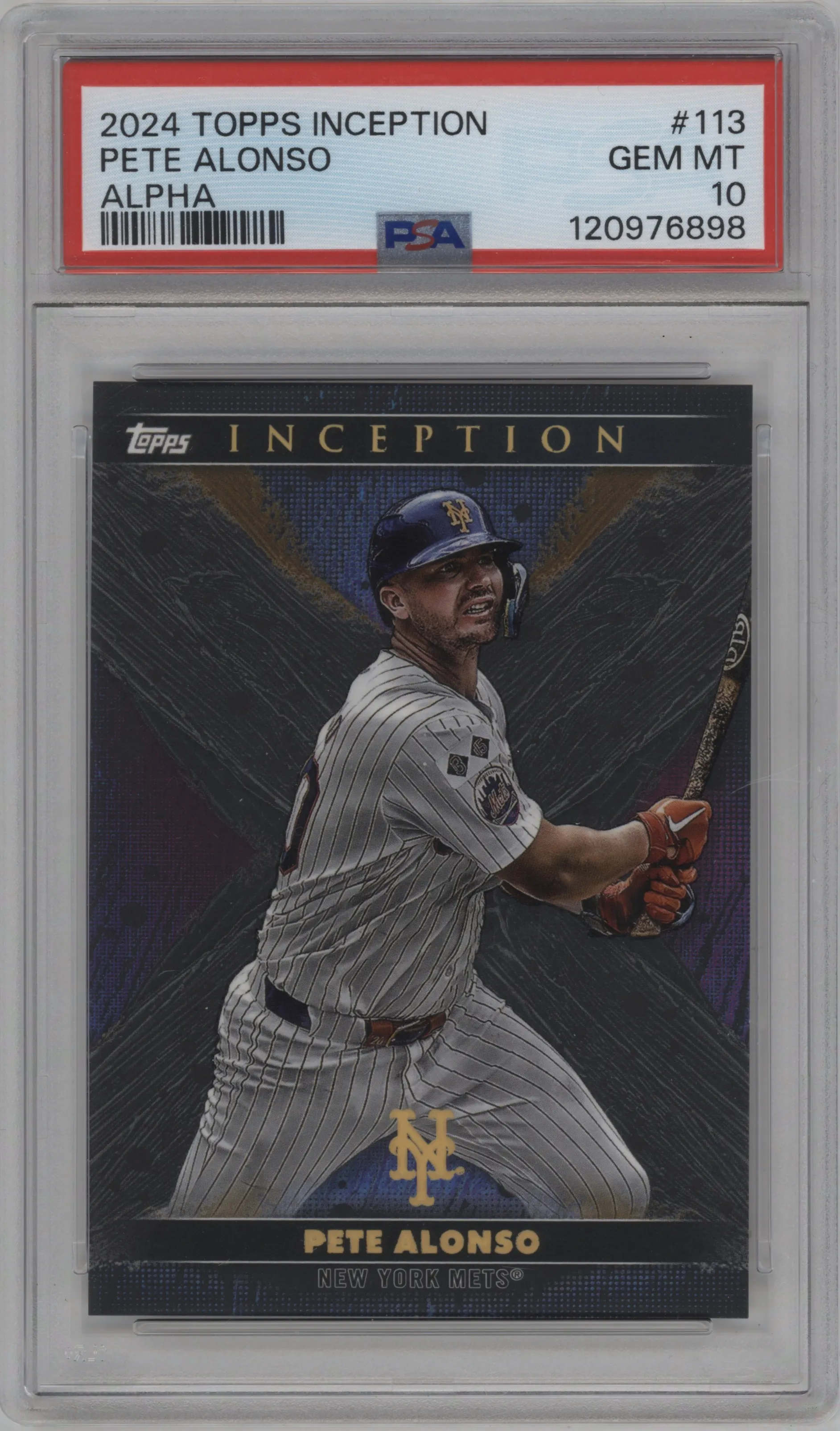 2024 Topps Inception Pete Alonso Alpha PSA 10