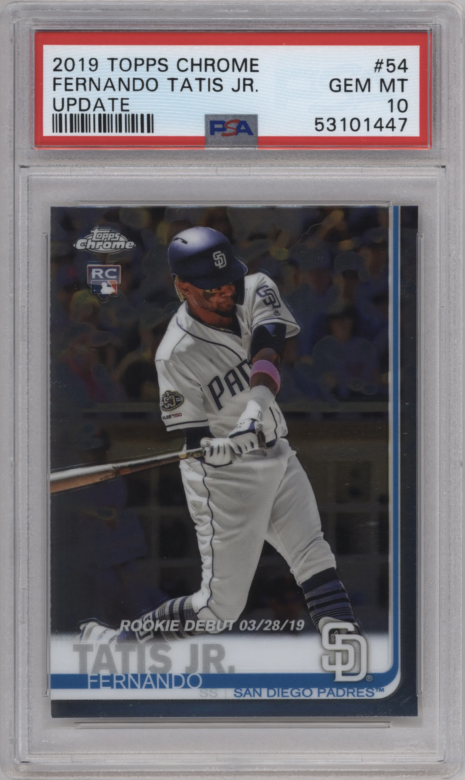 2019 Topps Chrome Update Fernando Tatis Jr. PSA 10
