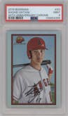 Shohei Ohtani from the 2019 Bowman  set graded by PSA and given an overall grade of 9.