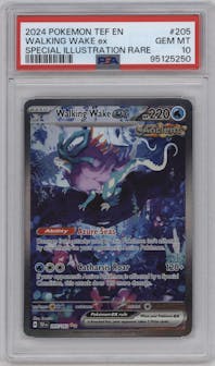 Walking Wake ex from the 2024 Pokemon SV set graded by PSA and given an overall grade of 10.