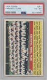 New York Yankees from the 1956 Topps set graded by PSA and given an overall grade of 4.