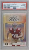 Nick Bosa from the 2019 Panini Illusions set graded by PSA and given an overall grade of 10.
