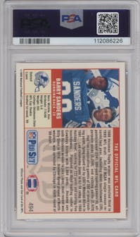 Barry Sanders from the 1989 Pro Set set graded by PSA and given an overall grade of 10.