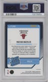 Matas Buzelis from the 2024-25 Panini Donruss set featuring a Orange parallel graded by PSA and given an overall grade of 9.