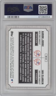 Aaron Judge/Ian Clarkin from the 2013 Bowman Draft Picks & Prospects set graded by PSA and given an overall grade of 10.