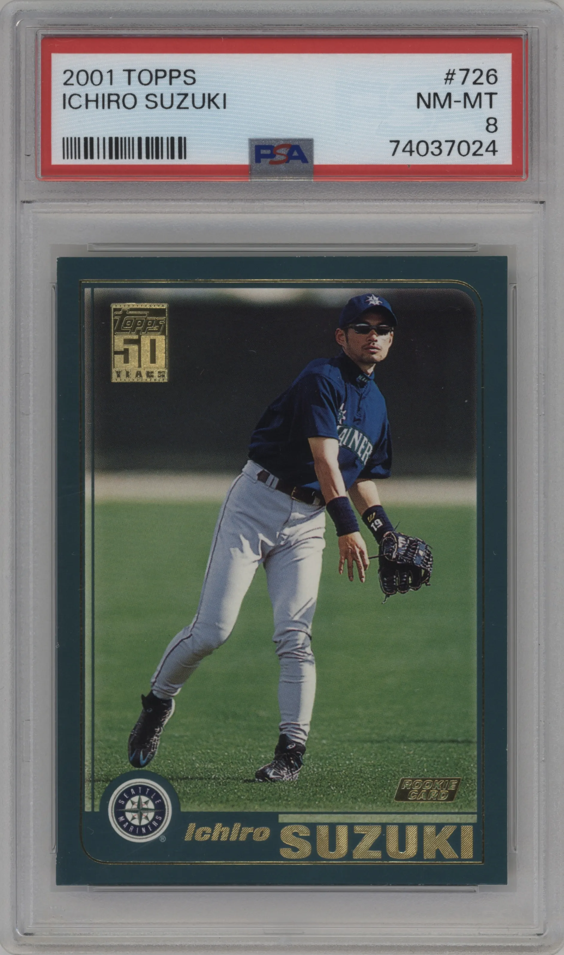 2001 Topps Ichiro Suzuki #726 PSA 8