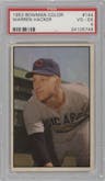 Warren Hacker from the 1953 Bowman Color set graded by PSA and given an overall grade of 4.