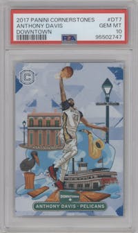 Anthony Davis from the 2017-18 Panini Cornerstones set graded by PSA and given an overall grade of 10.