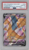 Charizard V from the 2020 Pokemon SWSH set featuring a Champion's Path ETB parallel graded by PSA and given an overall grade of 10.