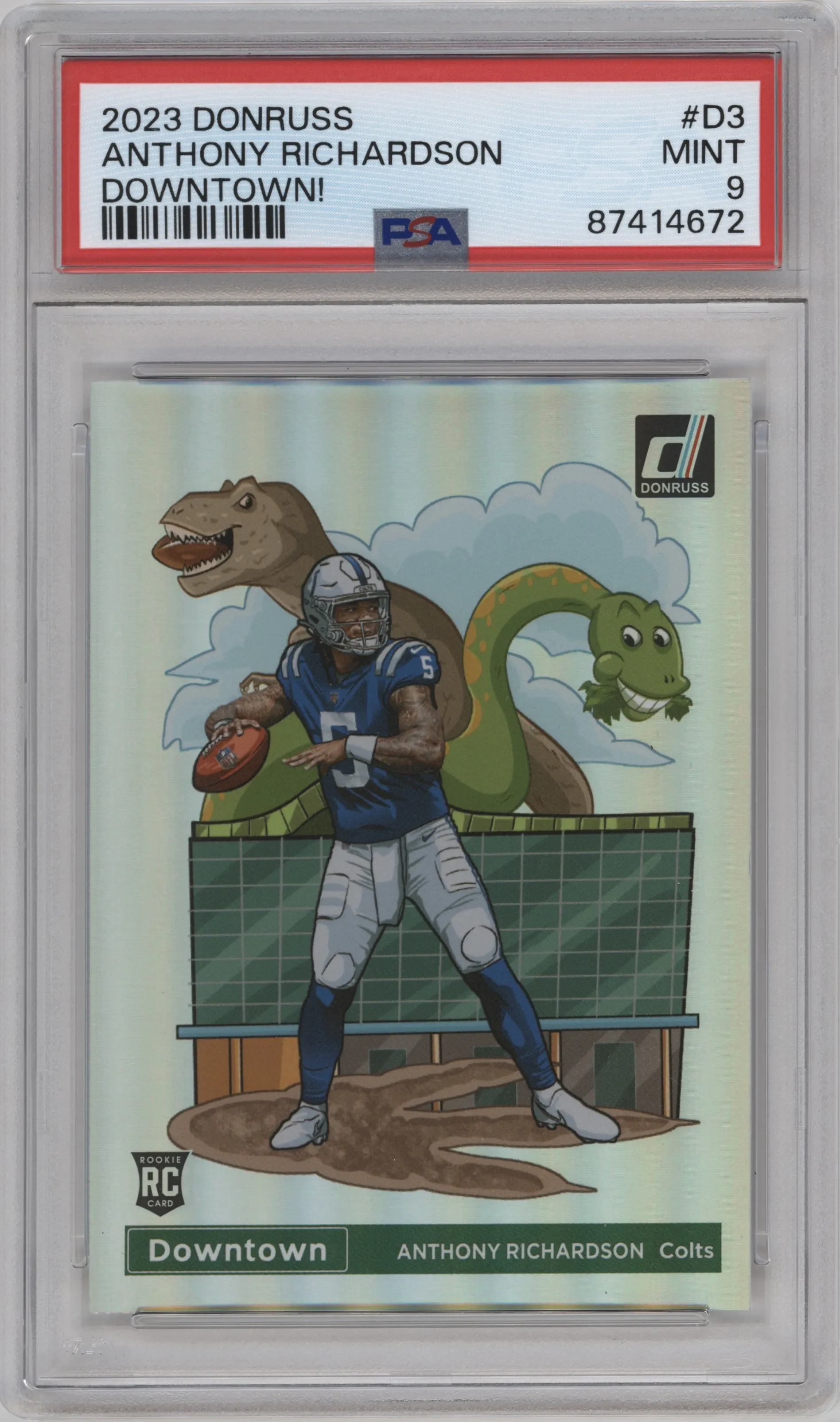 2023 Panini Donruss Downtown Anthony Richardson PSA 9