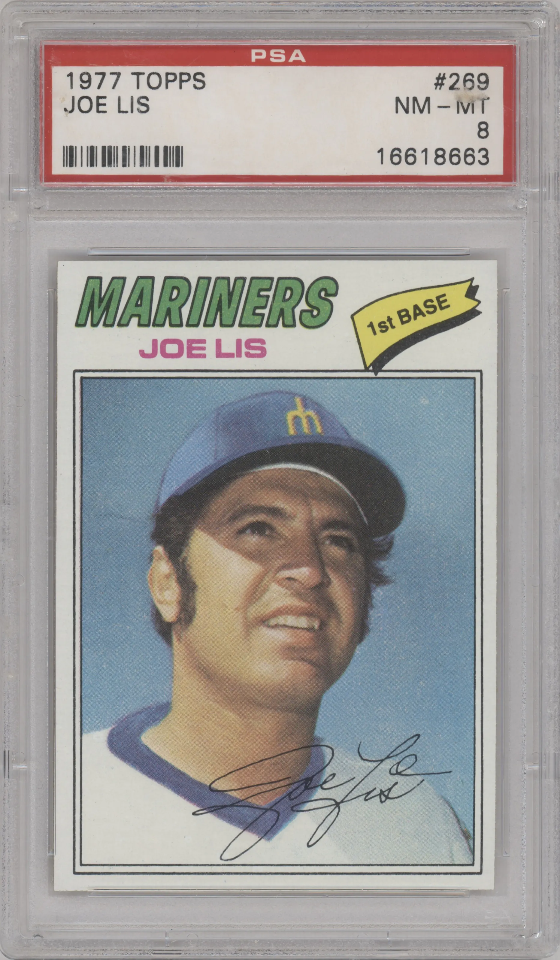 1977 Topps Joe Lis PSA 8